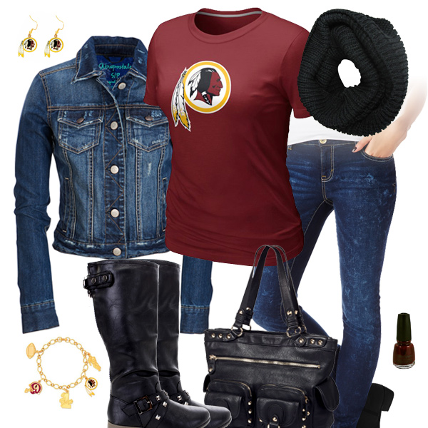 Washington Redskins Jean Jacket Outfit