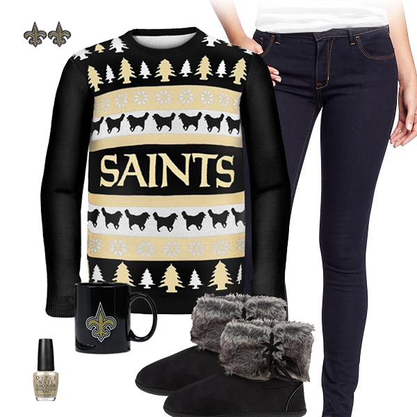 New Orleans Saints Sweater Outfit