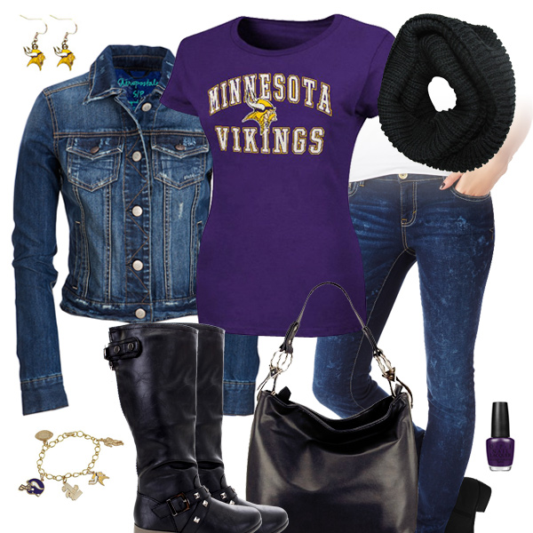 Minnesota Vikings Jean Jacket Outfit