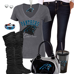 Cute Carolina Panthers Fan Outfit