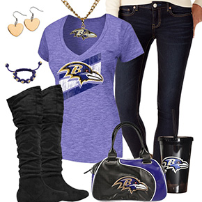 Cute Baltimore Ravens Fan Outfit
