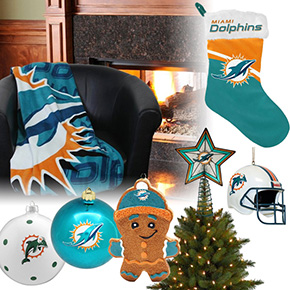 Miami Dolphins Christmas Ornaments