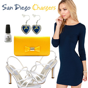 San Diego Chargers Inspired Date Look