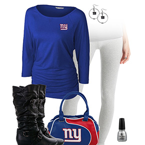 New York Giants Inspired Leggings Outfit