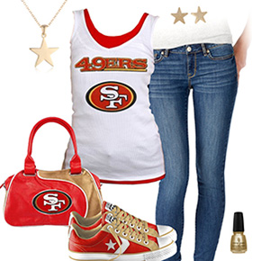 San Francisco 49ers Outfit With Converse