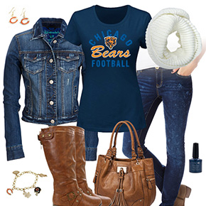 Chicago Bears Jean Jacket Outfit