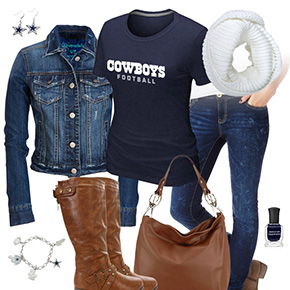 Dallas Cowboys Jean Jacket Outfit