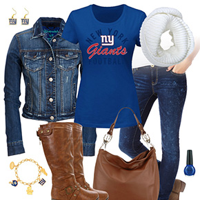 New York Giants Jean Jacket Outfit