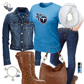 Tennessee Titans Jean Jacket Outfit