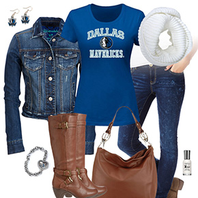Dallas Mavericks Jean Jacket Outfit