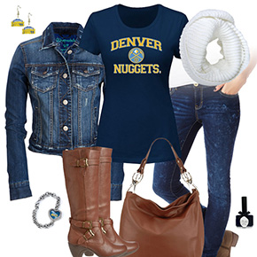 Denver Nuggets Jean Jacket Outfit