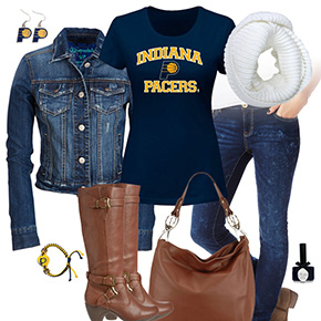 Indiana Pacers Jean Jacket Outfit