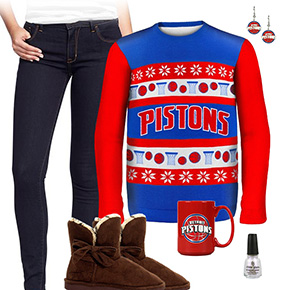 Detroit Pistons Sweater Outfit