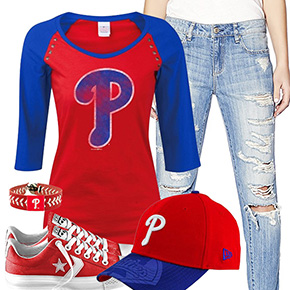 Philadelphia Phillies Cute Boyfriend Jeans Outfit