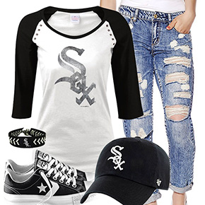 Chicago White Sox Cute Boyfriend Jeans Outfit