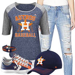 Houston Astros Cute Boyfriend Jeans Outfit