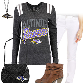 Cute Baltimore Ravens Kickoff Outfit