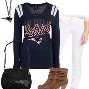 Cute New England Patriots Kickoff Outfit